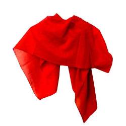 Halstuch rot Baumwolle 100x100cm uni Tuch Schultertuch Kopftuch Accessoire von indischerbasar.de