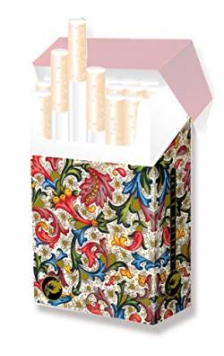 Zigarettenschachtel Überzieher - indo slipp - ohne Deckel aus Karton - für L-Schachteln - Blumenmotiv (024 Florentiner, 1 Stück) von indo slipp