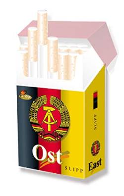 indo slipp - Zigarettenschachtel Überzieher/Hülle ohne Deckel aus Karton/für L-Schachteln (014 Ost, 1 Stück) von indo slipp