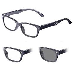 infactory Selbsttönende Gläser: Selbsttönende Brille mit UV-Schutz 400, 0 Dioptrien (Selbsttönende Sonnenbrille Damen, Selbsttönende Brillengläser, Schutzbrillen) von infactory