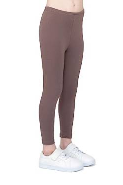 infatti Kinder-Mädchen-Baumwoll-Leggings, weiche und Bequeme Hose für Kinder, lässiges Training, eleganter Stil, Basic-Kleidung Zoe, Beige 134 cm (9 Jahre) von infatti