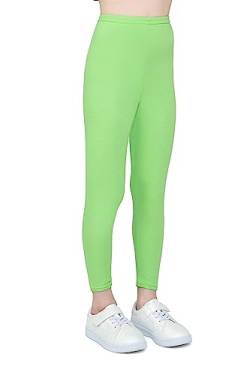 infatti Kinder-Mädchen-Baumwoll-Leggings, weiche und Bequeme Hose für Kinder, lässiges Training, eleganter Stil, Basic-Kleidung Zoe, Limone 116 cm (6 Jahre) von infatti