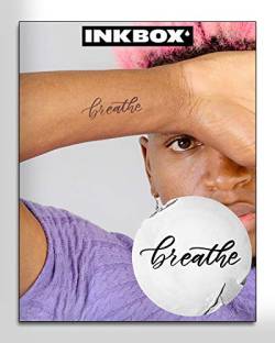 Inkbox Temporary Tattoo, Long Lasting Temporary Tattoos, Includes One Premium ForNow Ink Waterproof Tattoo, Lasts 1-2 Weeks, Breathe Tattoo, Inhale, 3x3in von inkbox