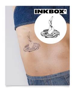 Inkbox Temporary Tattoos, Semi-Permanent Tattoo, One Premium Easy Long Lasting, Waterproof Temp Tattoo with For Now Ink - Lasts 1-2 Weeks, Abound, 4 x 4 in von inkbox