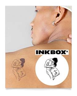 Inkbox Temporary Tattoos, Semi-Permanent Tattoo, One Premium Easy Long Lasting, Waterproof Temp Tattoo with For Now Ink - Lasts 1-2 Weeks, Adore, 3 x 3 in von inkbox