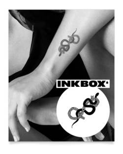Inkbox Temporary Tattoos, Semi-Permanent Tattoo, One Premium Easy Long Lasting, Waterproof Temp Tattoo with For Now Ink - Lasts 1-2 Weeks, Darbie, 3 x 3 in von inkbox
