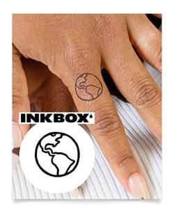 Inkbox Temporary Tattoos, Semi-Permanent Tattoo, One Premium Easy Long Lasting, Waterproof Temp Tattoo with For Now Ink - Lasts 1-2 Weeks, Encircle, 1 x 1 in von inkbox