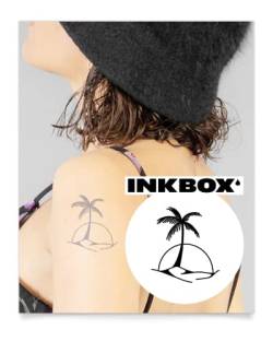 Inkbox Temporary Tattoos, Semi-Permanent Tattoo, One Premium Easy Long Lasting, Waterproof Temp Tattoo with For Now Ink - Lasts 1-2 Weeks, Far Away, 3 x 3 in von inkbox