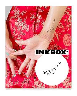 Inkbox Temporary Tattoos, Semi-Permanent Tattoo, One Premium Easy Long Lasting, Waterproof Temp Tattoo with For Now Ink - Lasts 1-2 Weeks, Flock, 3 x 3 in von inkbox