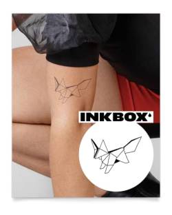 Inkbox Temporary Tattoos, Semi-Permanent Tattoo, One Premium Easy Long Lasting, Waterproof Temp Tattoo with For Now Ink - Lasts 1-2 Weeks, Foxy Folds, 3 x 3 in von inkbox