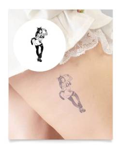 Inkbox Temporary Tattoos, Semi-Permanent Tattoo, One Premium Easy Long Lasting, Waterproof Temp Tattoo with For Now Ink - Lasts 1-2 Weeks, Kitty, 4 x 4 in von inkbox