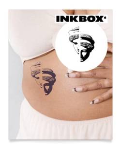 Inkbox Temporary Tattoos, Semi-Permanent Tattoo, One Premium Easy Long Lasting, Waterproof Temp Tattoo with For Now Ink - Lasts 1-2 Weeks, Missing Names, 4 x 4 in von inkbox