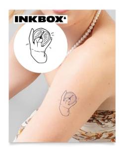 Inkbox Temporary Tattoos, Semi-Permanent Tattoo, One Premium Easy Long Lasting, Waterproof Temp Tattoo with For Now Ink - Lasts 1-2 Weeks, Mojado, 3 x 3 in von inkbox