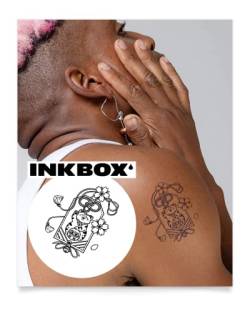 Inkbox Temporary Tattoos, Semi-Permanent Tattoo, One Premium Easy Long Lasting, Waterproof Temp Tattoo with For Now Ink - Lasts 1-2 Weeks, Omamori, 4 x 4 in von inkbox