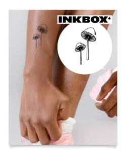 Inkbox Temporary Tattoos, Semi-Permanent Tattoo, One Premium Easy Long Lasting, Waterproof Temp Tattoo with For Now Ink - Lasts 1-2 Weeks, Paired Together, 3 x 3 in von inkbox