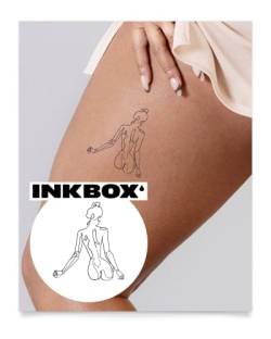Inkbox Temporary Tattoos, Semi-Permanent Tattoo, One Premium Easy Long Lasting, Waterproof Temp Tattoo with For Now Ink - Lasts 1-2 Weeks, Self Assured, 4 x 4 in von inkbox