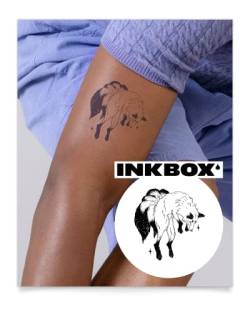 Inkbox Temporary Tattoos, Semi-Permanent Tattoo, One Premium Easy Long Lasting, Waterproof Temp Tattoo with For Now Ink - Lasts 1-2 Weeks, Starry Fox, 4 x 4 in von inkbox