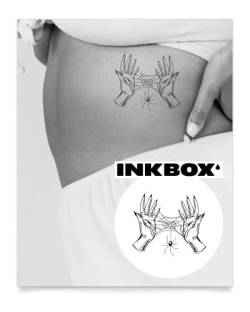 Inkbox Temporary Tattoos, Semi-Permanent Tattoo, One Premium Easy Long Lasting, Waterproof Temp Tattoo with For Now Ink - Lasts 1-2 Weeks, The Cradle, 4 x 4 in von inkbox