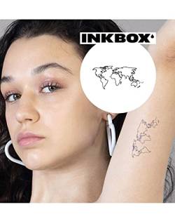 Inkbox Temporary Tattoos, Semi-Permanent Tattoo, One Premium Easy Long Lasting, Waterproof Temp Tattoo with For Now Ink - Lasts 1-2 Weeks, Worla, 3 x 3 in von inkbox