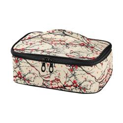 innewgogo Japanische Kirschblüte, wiederverwendbare Lunch-Taschen für Männer und Frauen, auslaufsicher, Kühltasche mit doppeltem Reißverschluss, isolierte Lunchbox mit Griff für Strand, Picknick, von innewgogo