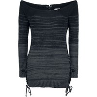 Innocent - Gothic Strickpullover - Thena Top - S bis 4XL - für Damen - Größe 3XL - schwarz/grau von innocent