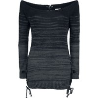 Innocent - Gothic Strickpullover - Thena Top - S bis 4XL - für Damen - Größe 4XL - schwarz/grau von innocent