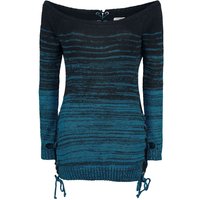 Innocent - Gothic Strickpullover - Thena Top - S bis 4XL - für Damen - Größe XL - schwarz/blau von innocent