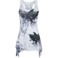 Innocent - Gothic Top - Crow Shade Lace Panel Vest - S bis 4XL - für Damen - Größe 3XL - grau/schwarz von innocent