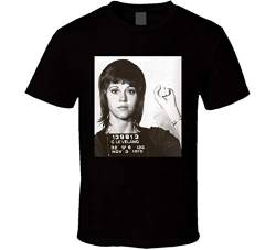 Jane Fonda Celebrity Mugshot T T-Shirts Hemden Black(Small) von insert