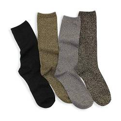 Intype Damen Glitzer Crew Socken durchsichtige (Hoch 4 Paare) XK 14 von intype socks