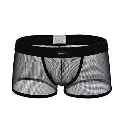 iooico Herren Boxershorts Elastizität Gittergewebe Unterhose Transparent Air 1.1 Unterwäsche XL (191B3XL) von iooico