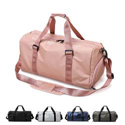 iophi Sporttaschen für Damen und Herren, Reisetasche und Handtaschen - mit Schuhfach und Nassfach - Travel Bag für Sport, Fitnessstudio, Duffle Bag für Wochenendreisen, Rosa von iophi
