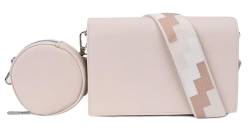 irisaa Umhängetasche Damen Cutch, kleine 3 in 1 Schultertasche mit Reißverschluss und Verstellbarem breitem Gurt, Handtasche für Männer Frauen, DKB Farbe:Beige von irisaa