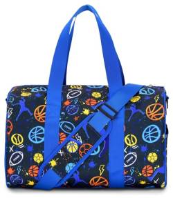 iscream Corey Paige Reisetasche mit robuster Nylon-Außenseite, für Sport und Reisen, mit verstellbarem Riemen, 43,2 x 27,9 cm, Bold Sports, 17" x 11", Casual von iscream