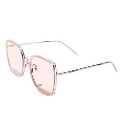 isheep Sonnenbrille Vintage Square für Damen Herren, Mode Kleine Metallfassung SIS-06-PK von isheep