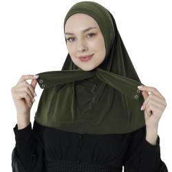 istanbul styles Eleganter, dehnbarer Hijab für Damen – Premium-Schal, sofort und langlebig, maßgeschneidert für muslimische Frauen, Grün , Standard von istanbul styles