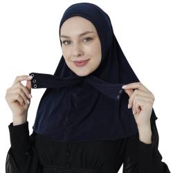 istanbul styles Eleganter, dehnbarer Hijab für Damen – Premium-Schal, sofort und langlebig, maßgeschneidert für muslimische Frauen, Marineblau, Standard von istanbul styles