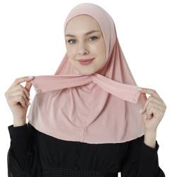 istanbul styles Eleganter, dehnbarer Hijab für Damen – Premium-Schal, sofort und langlebig, maßgeschneidert für muslimische Frauen, Pink, Standard von istanbul styles