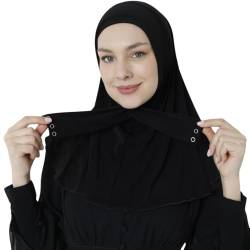 istanbul styles Eleganter, dehnbarer Hijab für Damen – Premium-Schal, sofort und langlebig, maßgeschneidert für muslimische Frauen, Schwarz, Standard von istanbul styles