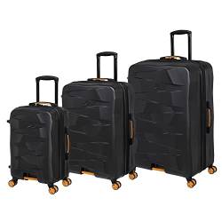 it luggage Elevate 3-teiliges Hardside 8 Räder erweiterbares Spinner-Set, schwarz, 3 Pc Set, Elevate 3-teiliges Hartschalen-Drehset mit 8 Rädern, erweiterbar von it luggage