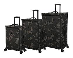 it luggage Maxpace 3-teiliges Softside Ultraleichtes Spinner-Set, Dunkelbraun Camo, 3 Pc Set, Maxpace 3-teiliges Softside Ultraleichtes Spinner-Set von it luggage