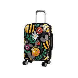 it luggage Sheen 55,9 cm Hardside Carry on 8 Wheel Erweiterbarer Spinner, Schwarze Bienen – Wiederholung, 22", Sheen 55,9 cm Hartschalen-Handgepäck mit 8 Rädern, erweiterbar von it luggage