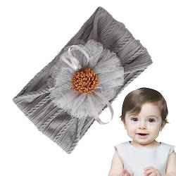 Baby Stirnbänder weich,Stirnbänder für Mädchen mit 3D-Sonnenblumenmuster - Baby-Haarspangen, Netz-Stirnbänder für Mädchen, Neugeborenen-Stirnbänder für Mädchen Itrimaka von itrimaka