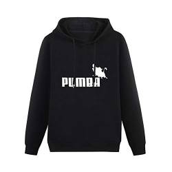 iut Pocket Hoodie Kangaroo Pumba Graphic Long Sleeve Sweatshirts Black M von iut