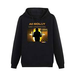 iut Pocket Hoodie Kangaroo UDO Lindenberg Absolut Electronica Screen Printed Long Sleeve Sweatshirts Black XL von iut