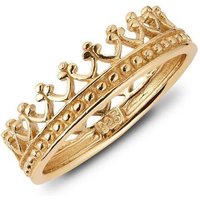 iz-el Fingerring Ring Gold Krone - goldener Damenring, 925 Sterling Silber von iz-el