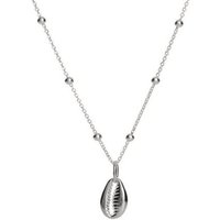 iz-el Silberkette Kette Silber Muschel Kaurimuschel - Halskette mit Kügelchen, 925 Sterling Silber von iz-el