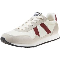 JACK & JONES Sneaker, Leder, Mesh-Innenfutter, für Herren, beige, 42 von jack & jones