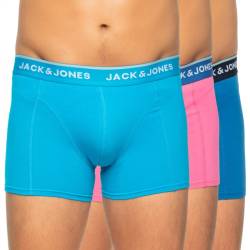 Jack & Jones 3-er Set Trunks Blau, Pink & Türkis von jack & jones