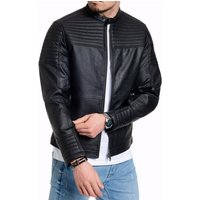 Jack & Jones Bikerjacke Lederjacke Smith gesteppt von jack & jones